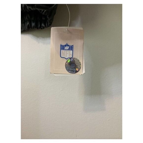 Vintage NFL Mens Large New York Giants Pleather Jacket Full Zip Black Blue NWT - Picture 3 of 3